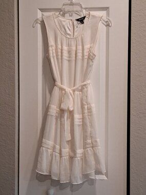 Simply Vera Vera Wang Sleeveless Lined Ivory Midi Dress Women's Size SP